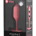 b-Vibe Snug Plug 2 Medium Weighted Silicone Butt Plug Coral