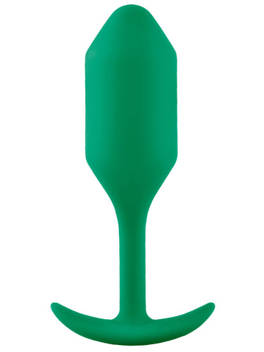 b-Vibe Snug Plug 2 Medium Weighted Silicone Butt Plug Green