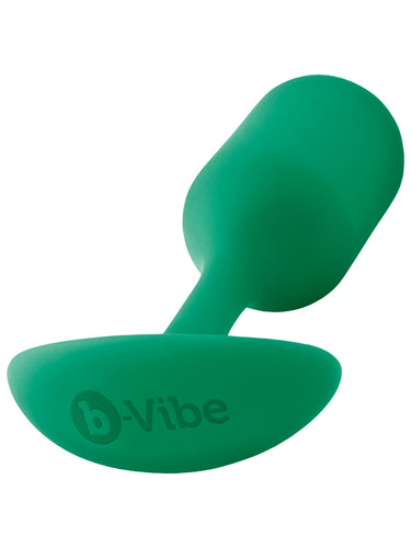 b-Vibe Snug Plug 2 Medium Weighted Silicone Butt Plug Green