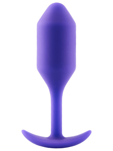 b-Vibe Snug Plug 2 Medium Weighted Silicone Butt Plug Purple