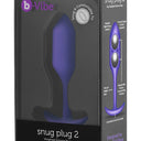 b-Vibe Snug Plug 2 Medium Weighted Silicone Butt Plug Purple