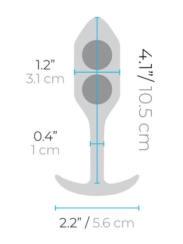 b-Vibe Snug Plug 2 Medium Weighted Silicone Butt Plug