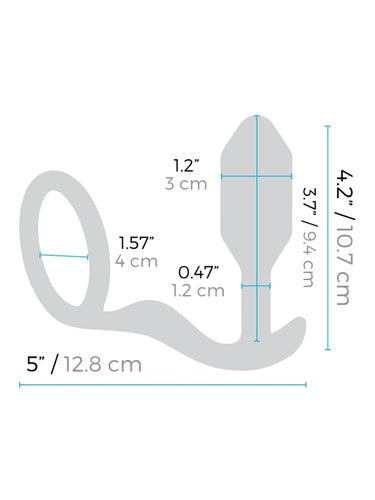 b-Vibe Snug & Tug Weighted Plug & Cock Ring