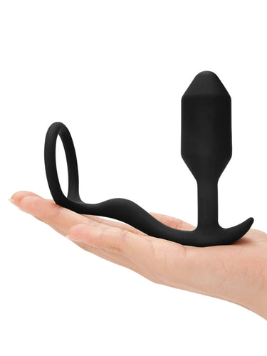 b-Vibe Snug & Tug Weighted Plug & Cock Ring
