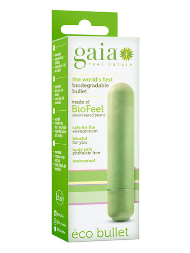 Blush Gaia Eco Bullet Biodegradable Mini Vibrator Green