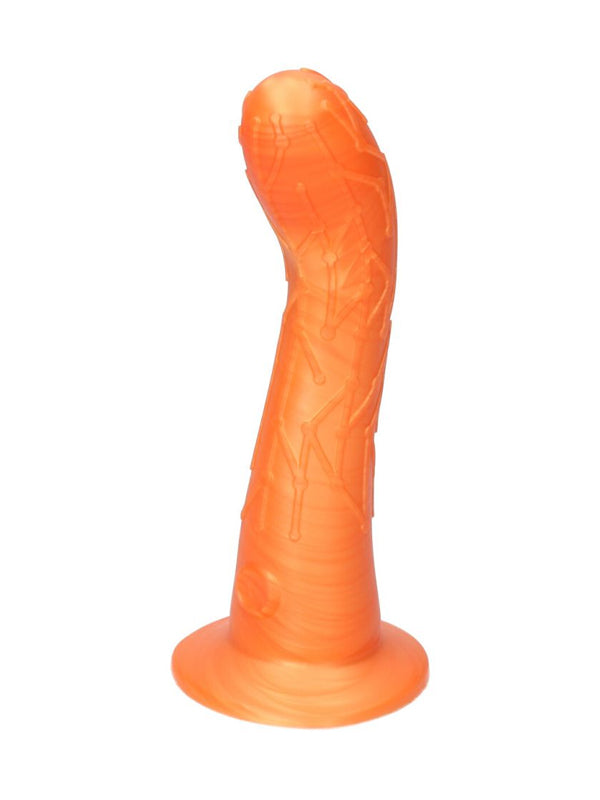 Dildo din Silicon cu Ventuză Ylva & Dite Cryptodite Orange Yellow