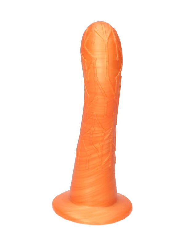 Dildo din Silicon cu Ventuză Ylva & Dite Cryptodite Orange Yellow