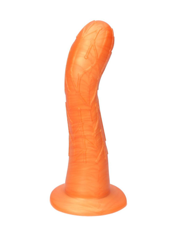 Dildo din Silicon cu Ventuză Ylva & Dite Cryptodite Orange Yellow