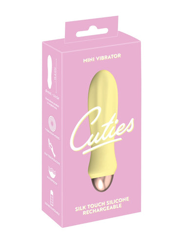 Mini Vibrator Impermeabil din Silicon You2Toys Yellow Ribbed