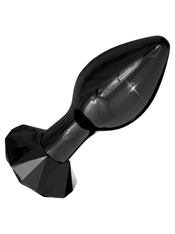 Icicles Diamond Glass Butt Plug Black