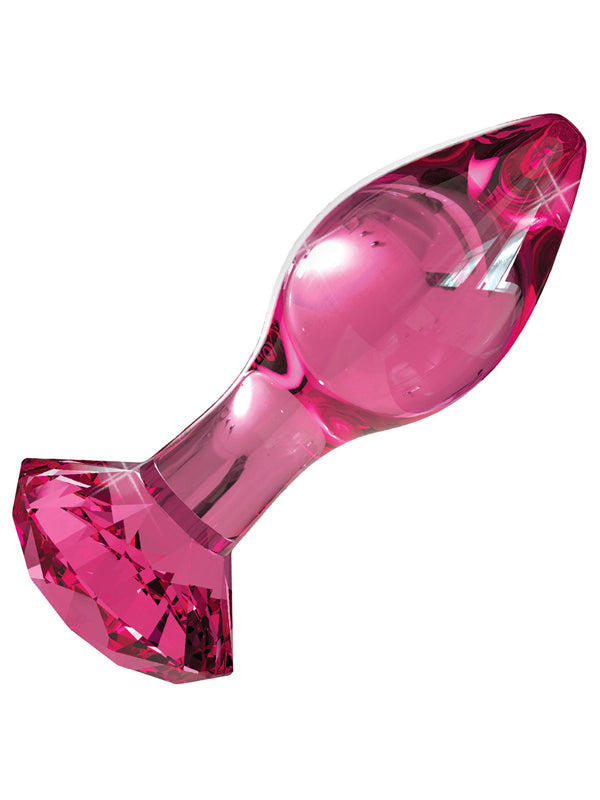 Icicles Diamond Glass Butt Plug Pink