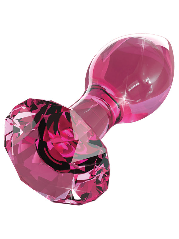 Icicles Diamond Glass Butt Plug Pink