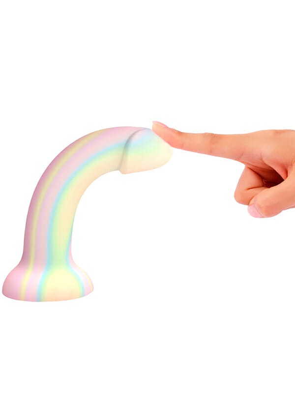 Dildo din Silicon cu Ventuză Love to Love Dildolls Fantasia Glow in the Dark