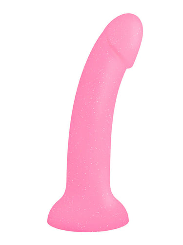 Dildo din Silicon cu Ventuză Love to Love Dildolls Glitzy Pink