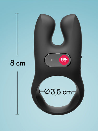 Fun Factory Nōs Vibrating Silicone Cock Ring Black