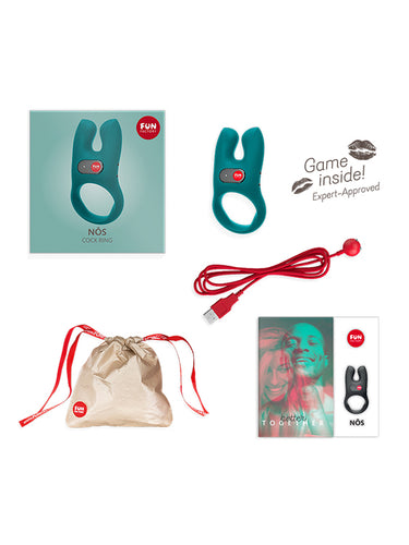 Fun Factory Nōs Vibrating Silicone Cock Ring Deep Sea Blue