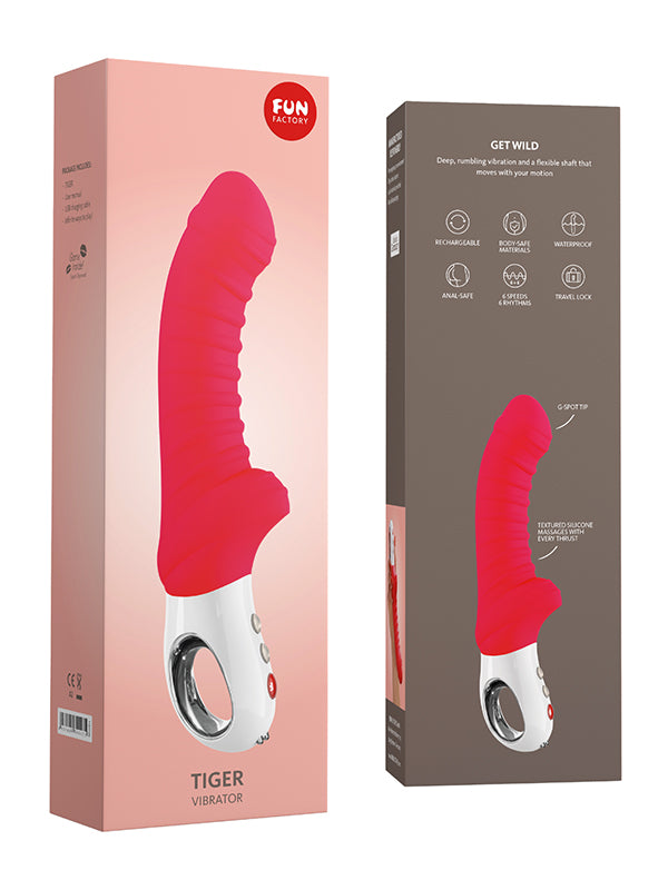 Fun Factory Tiger G5 Silicone Vibrator India Red