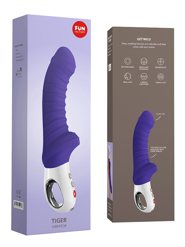 Fun Factory Tiger G5 Silicone Vibrator Violet