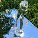 Gläs Realistic Curved Clear Glass G-Spot Dildo 17.8 cm