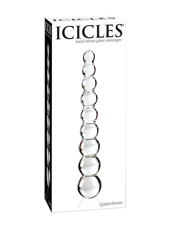 Icicles Beaded Glass Dildo 21.5 cm