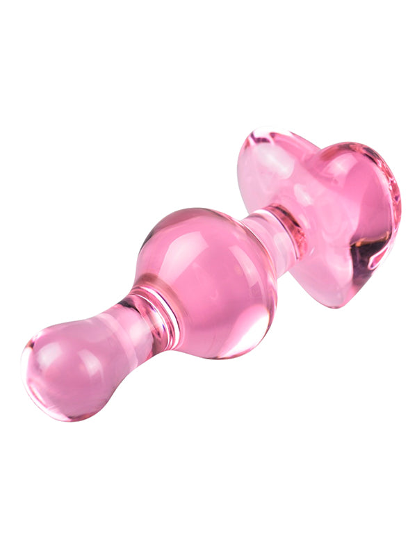 Icicles Heart Glass Butt Plug