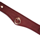 Liebe Seele Wine Red Deluxe Curved Collar With Leash And Lock