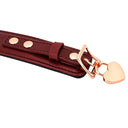 Liebe Seele Wine Red Deluxe Curved Collar With Leash And Lock