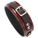 Liebe Seele Wine Red Leather Collar With Leash