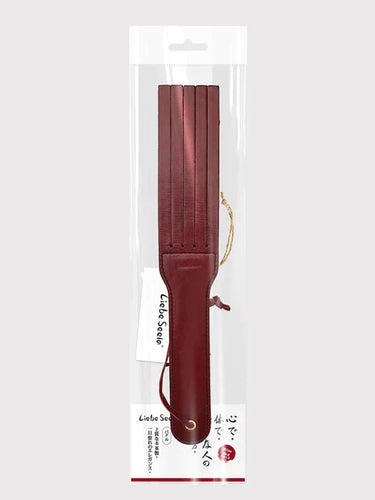 Liebe Seele Wine Red Leather Split Tawse Paddle
