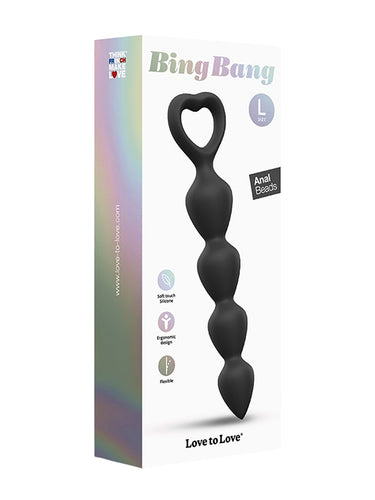 Mărgele Anale din Silicon Love to Love Bing Bang Black Large