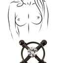 Bad Kitty Shiny Star Stainless Steel Nipple Clamps Black