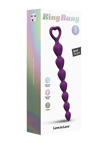 Mărgele Anale din Silicon Love to Love Bing Bang Purple Small