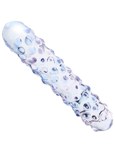 Gläs Purple Rose Nubby Glass Dildo 15.24 cm