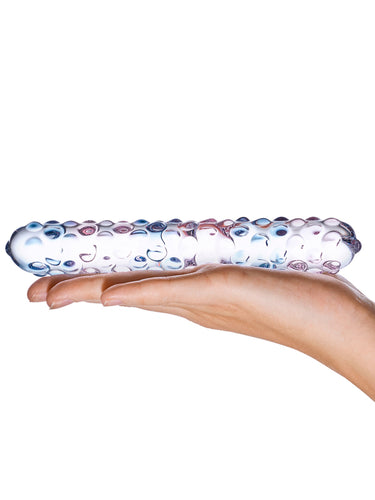 Gläs Purple Rose Nubby Glass Dildo 15.24 cm