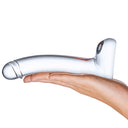 Gläs Realistic Curved Clear Glass G-Spot Dildo 17.8 cm