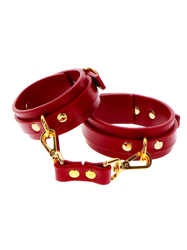 MANȘETE PENTRU GLEZNE RED FAUX LEATHER